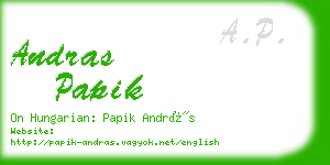 andras papik business card